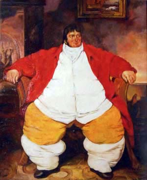 1305-T2 | 50cm x 61cm | homme obèse 